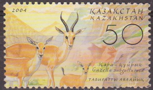 z vendido Kazajstan 2004 Scott 463c Sello º Fauna Gacela Persa Gazella subgutturosa Kazakhstan 
